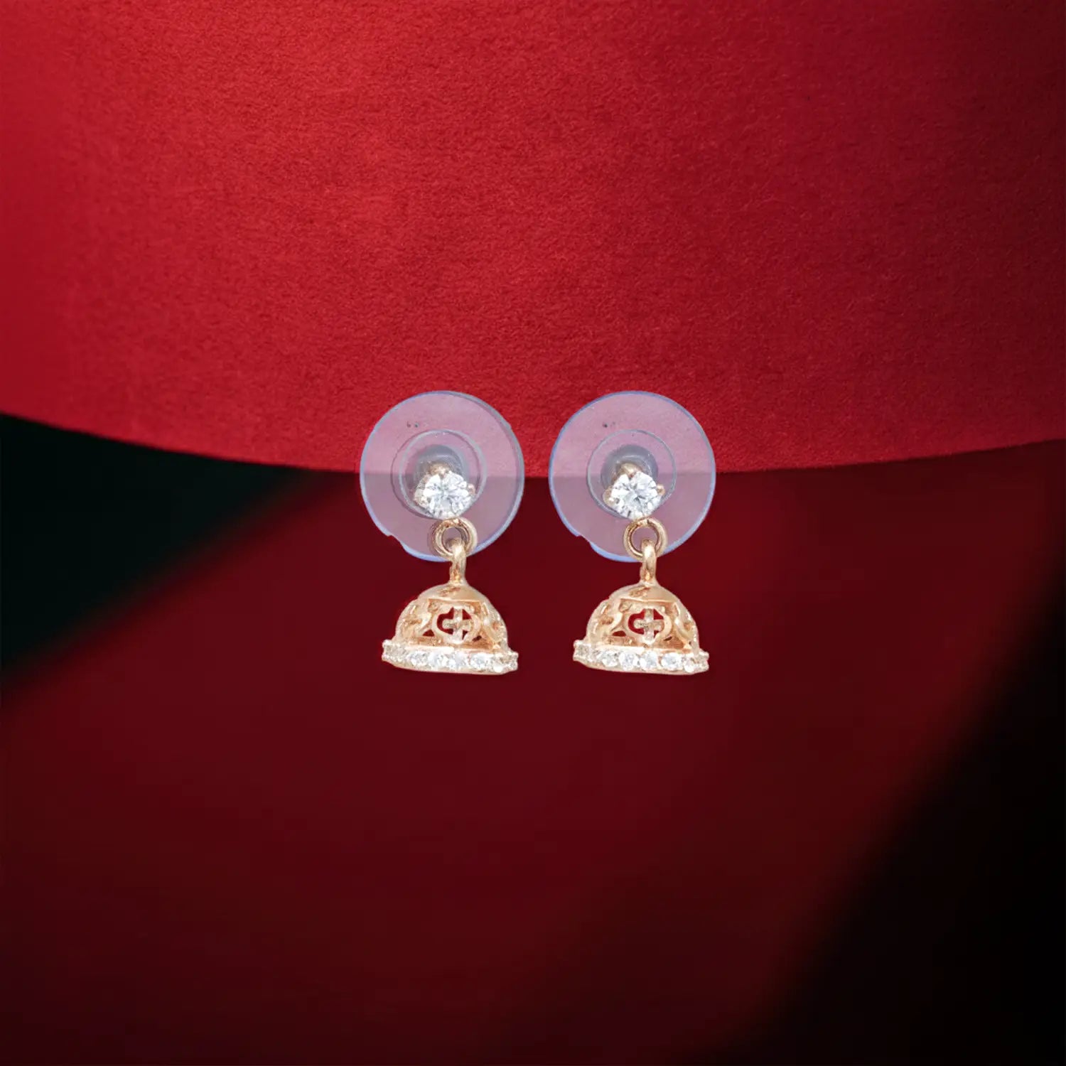 Golden Aura Silver Jhumki Drop Earrings- Made With Pure 925 Silver
