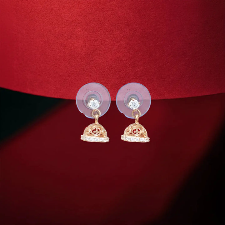 Golden Aura Silver Jhumki Drop Earrings- Made With Pure 925 Silver