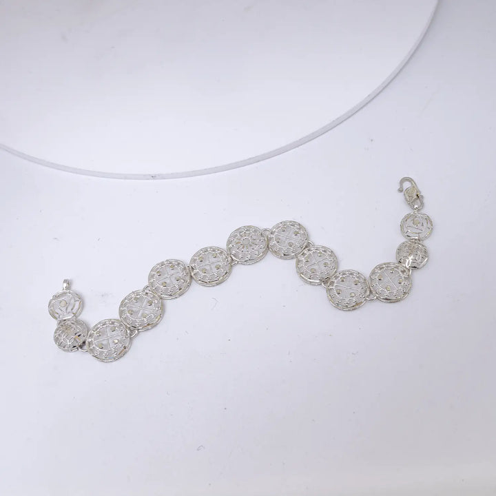 Celestial Coin Glow Silver Bracelet - Made With Pure 925 Silver