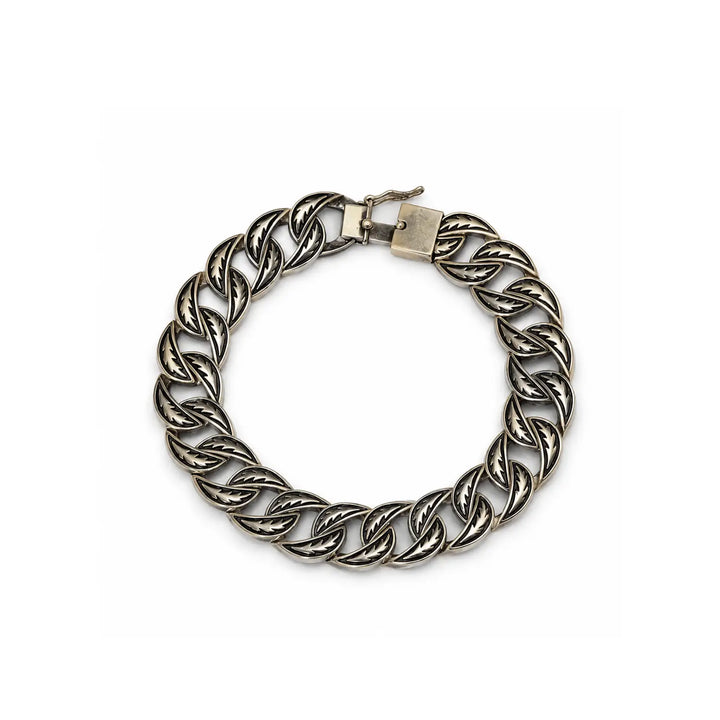 Bold Matrix Sterling Silver Bracelet for Men - Made With Pure 925 Silver