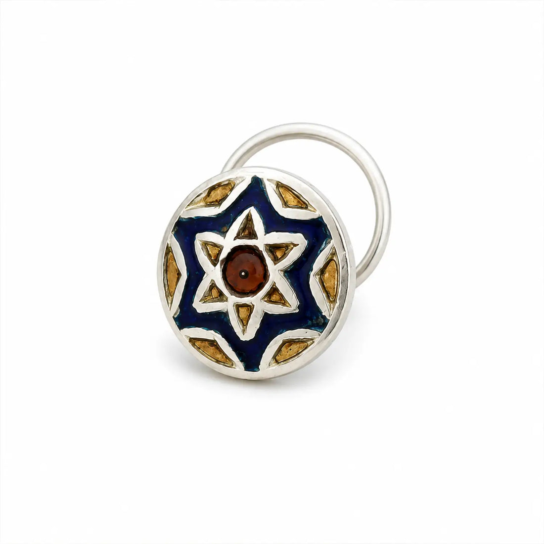 Enamel Sterling Silver Nose Pin- Made With Pure 925 Silver