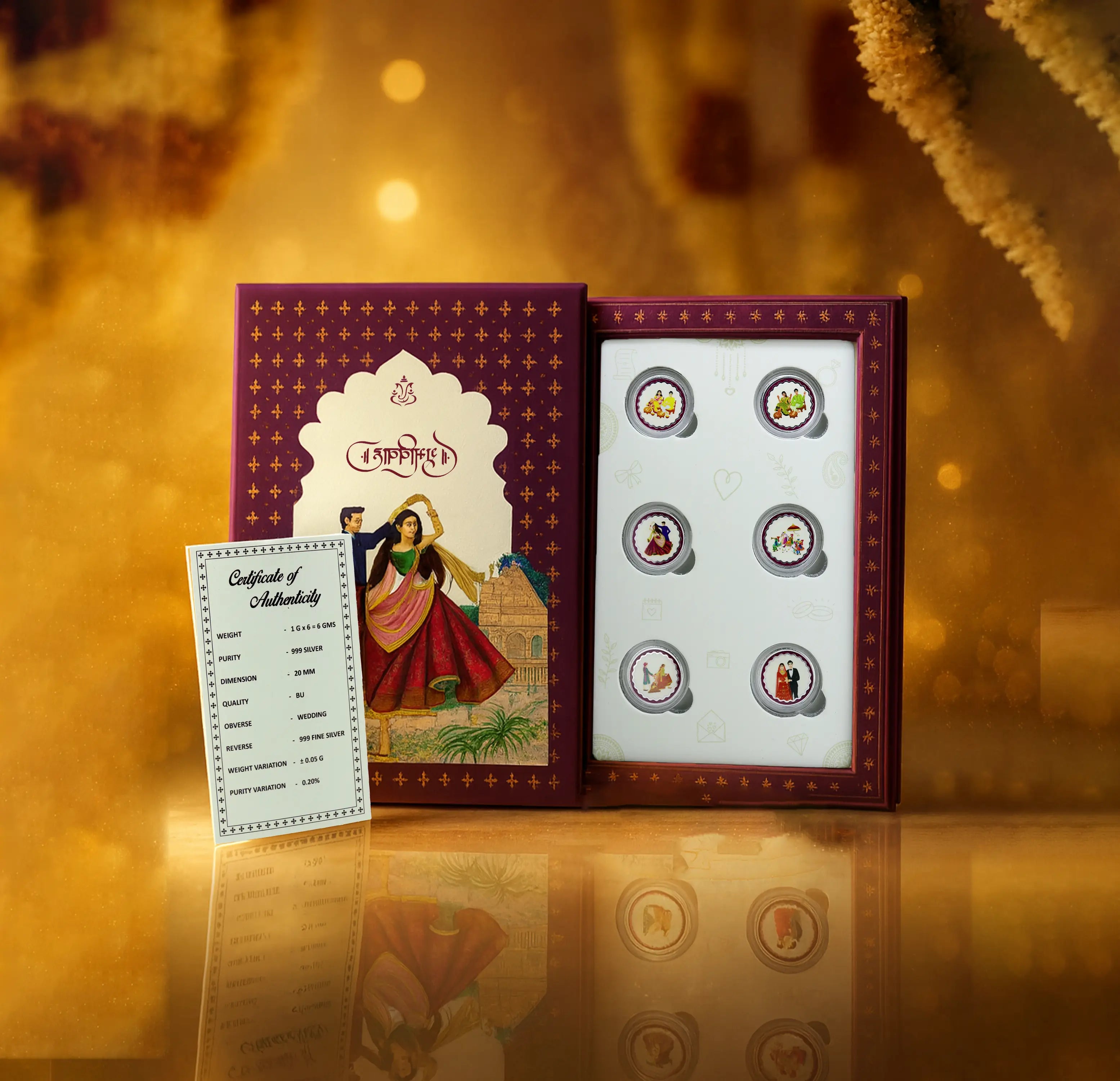 Wedding Special Pure Silver Coin Gift Set  - Made With Pure 999 Silver