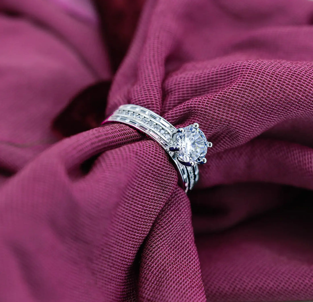 Pure Silver Classic Solitaire Ring - Made With Pure 925 Silver