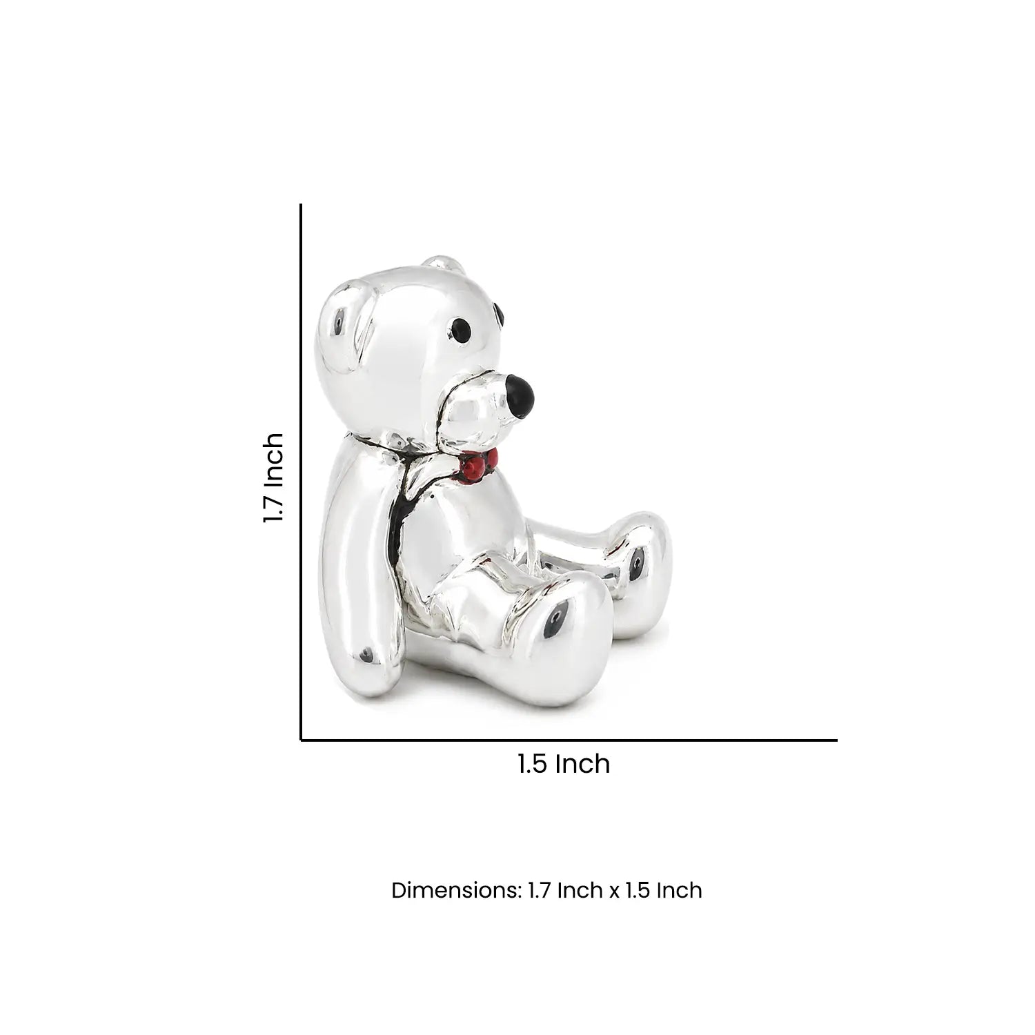 Cute Teddy Bear Silver Idol - Made With Pure 925 Silver