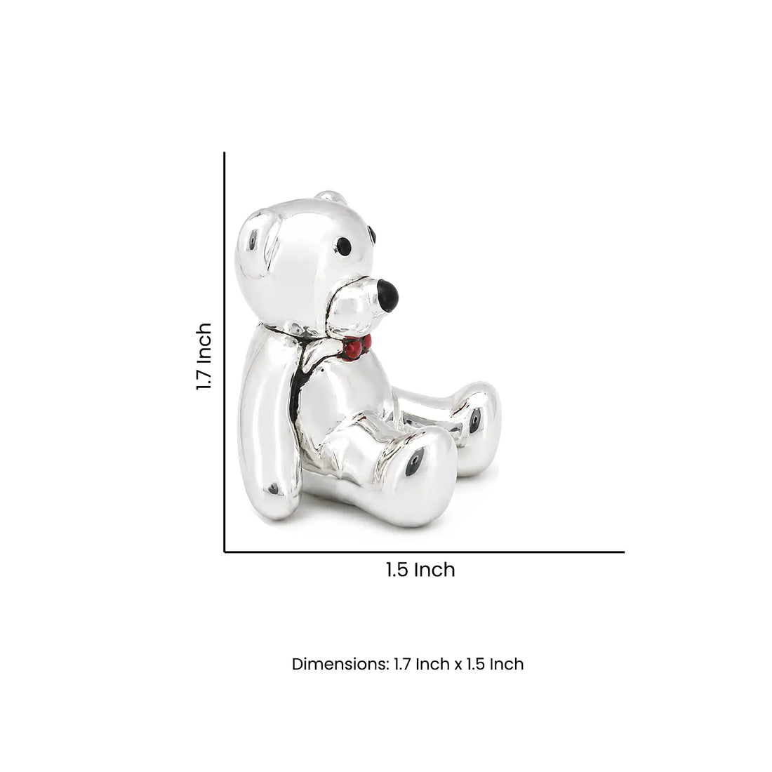 Cute Teddy Bear Silver Idol - Made With Pure 925 Silver