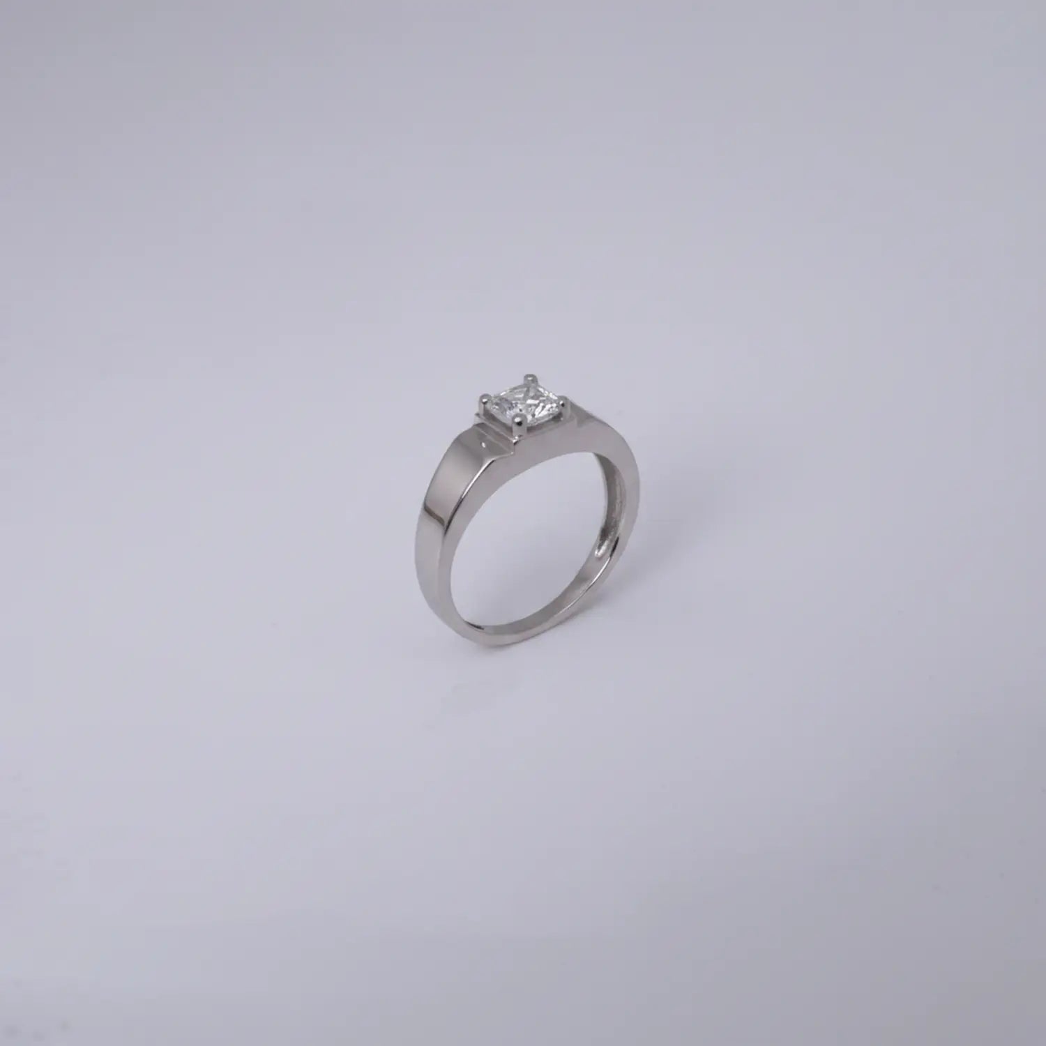 Classic Pure Silver Solitaire Ring - Made With Pure 925 Silver