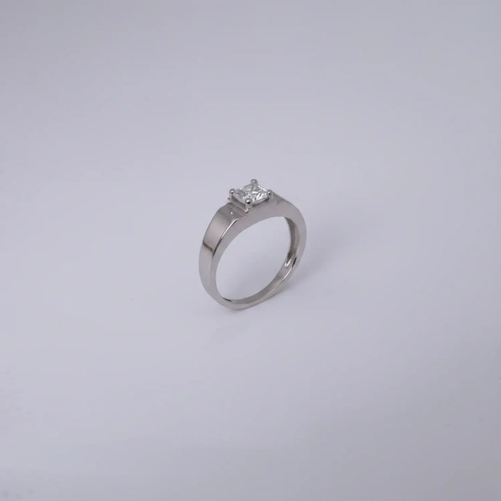 Classic Pure Silver Solitaire Ring - Made With Pure 925 Silver