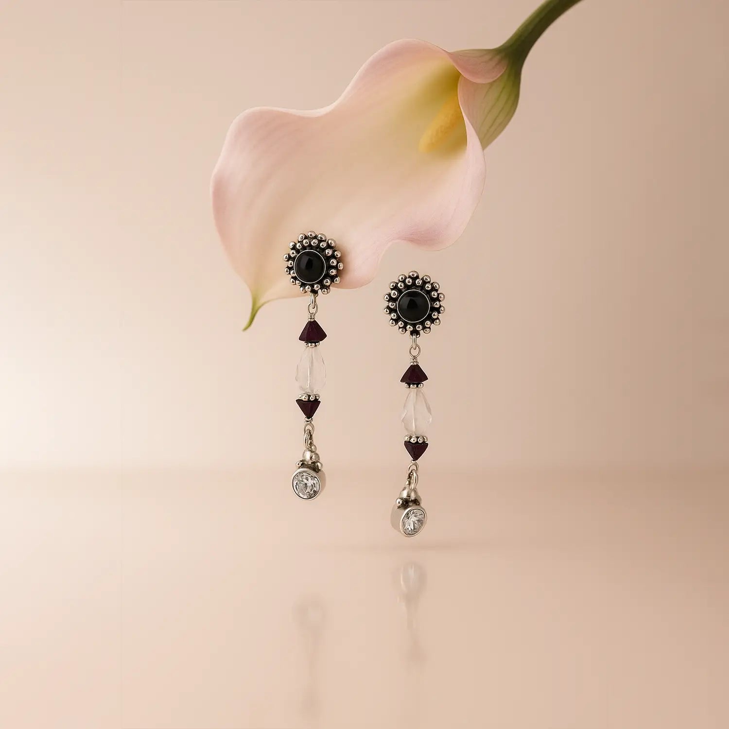 Elegant Pure Silver Drop Earrings - Made With Pure 925 Silver