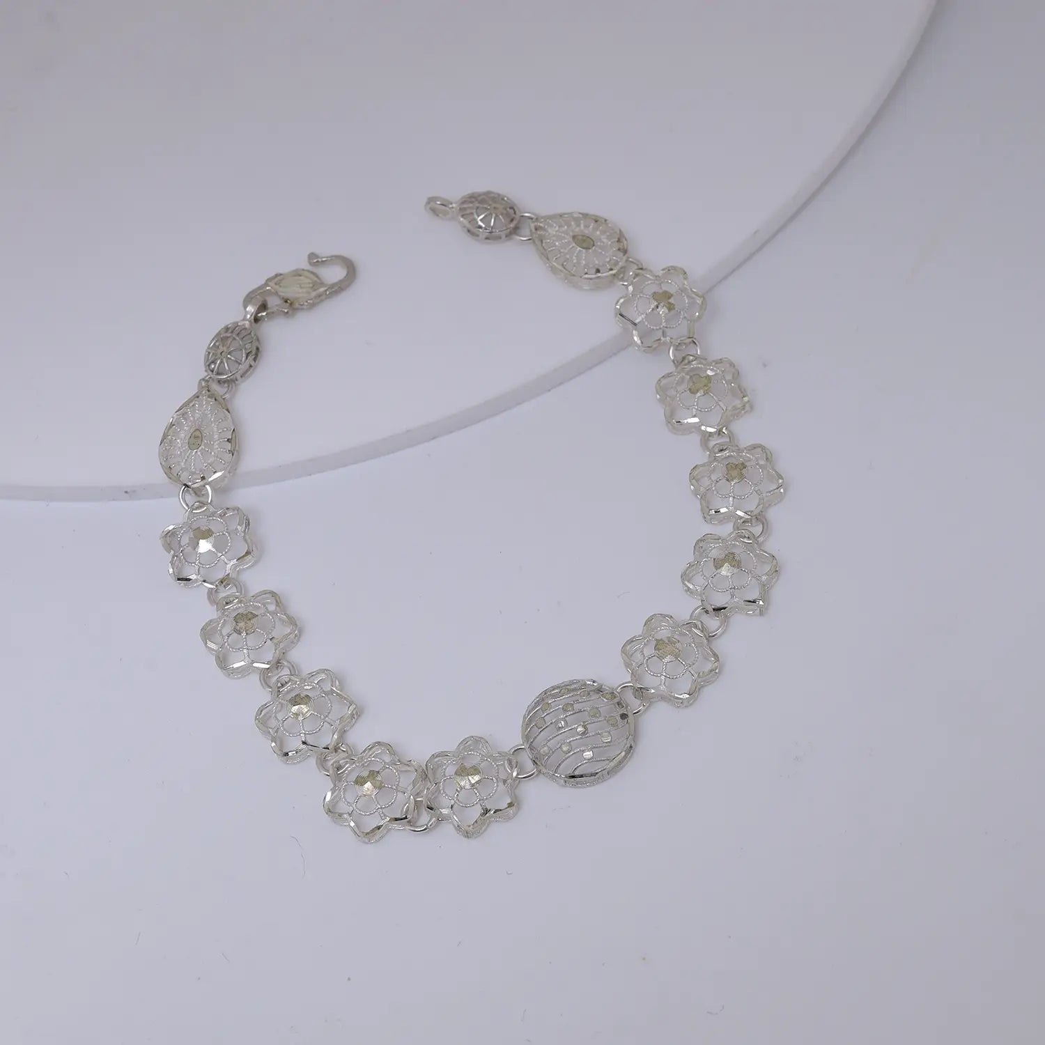 FloraSpark Charm Silver Bracelet - Made With Pure 925 Silver