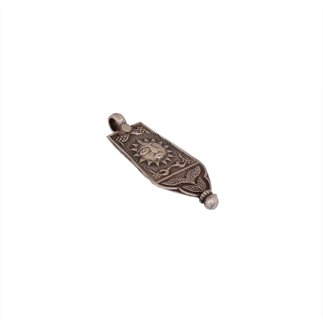Antique Surya Dev Pure Silver Pendant- Made With Pure 925 Silver