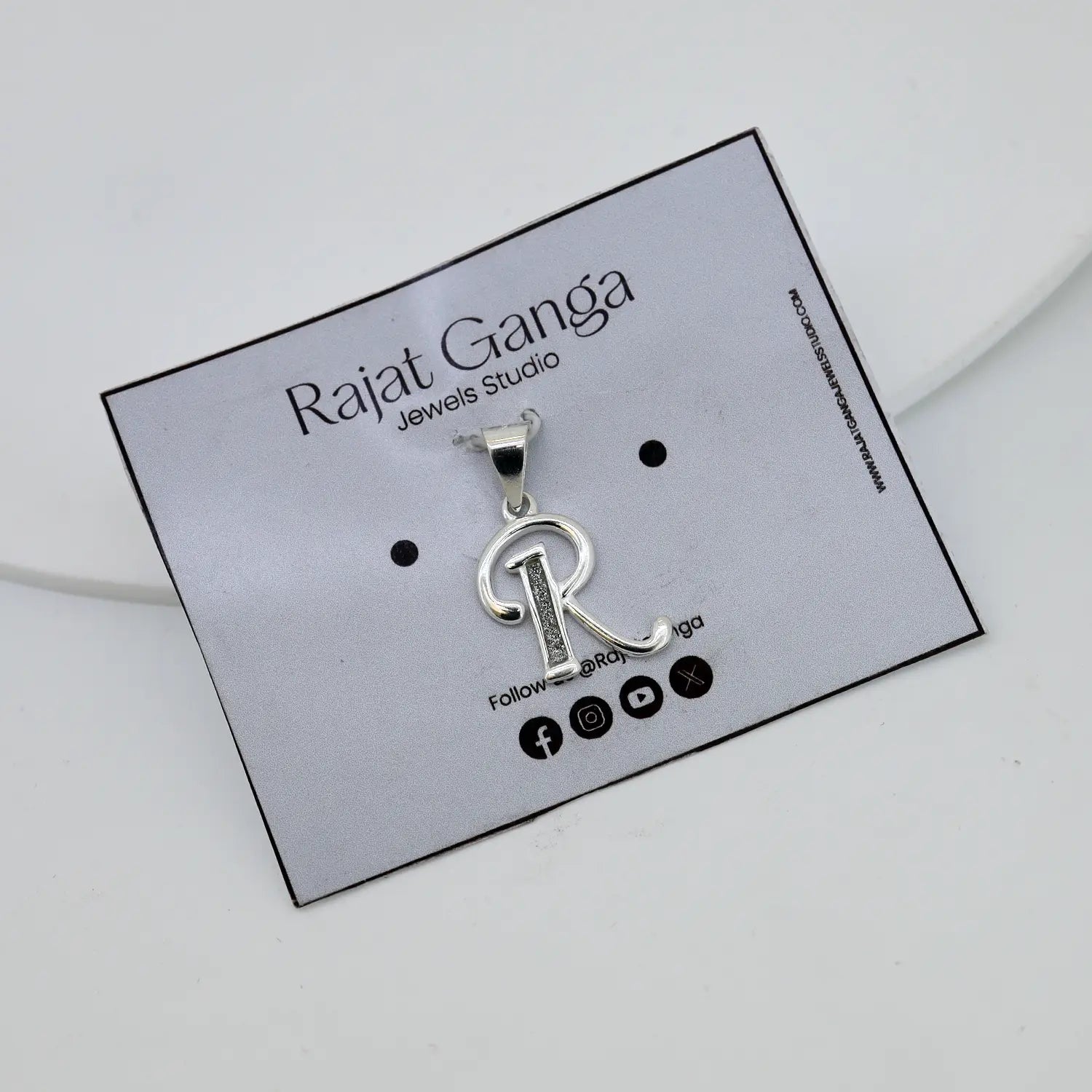 Silver Initial “R” Pendant- Made With Pure 925 Silver