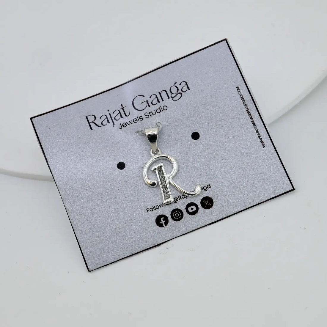 Silver Initial “R” Pendant- Made With Pure 925 Silver