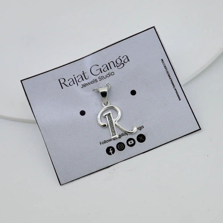 Silver Initial “R” Pendant- Made With Pure 925 Silver