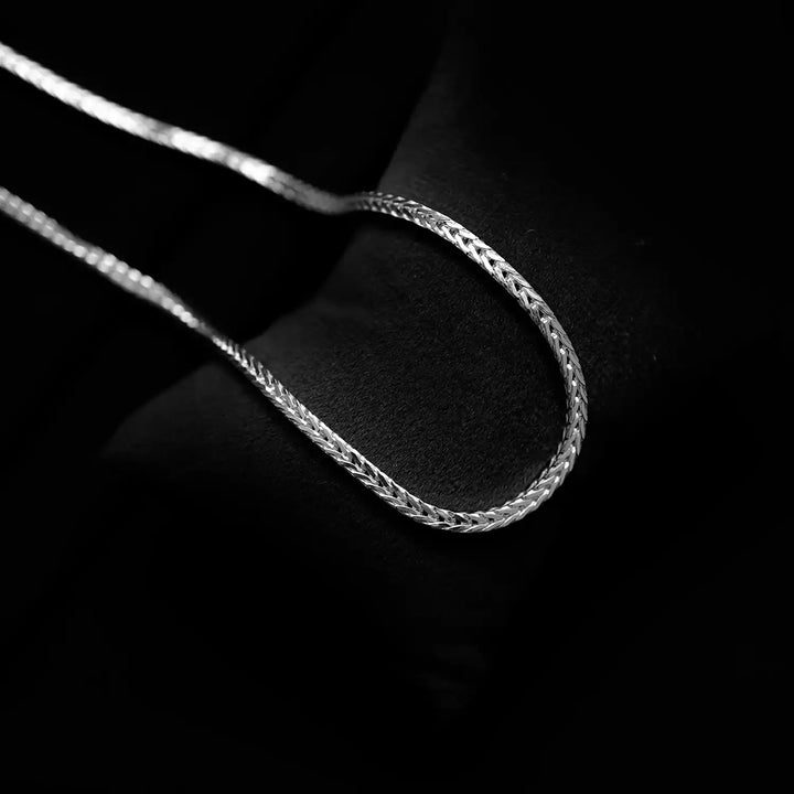Sterling Silver Wheat Chain for Men- Made With Pure 925 Silver
