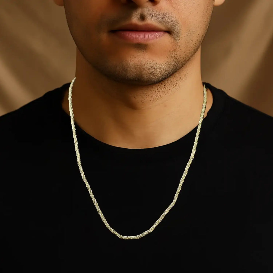 Sterling Silver Rope Chain for Men- Made With Pure 925 Silver