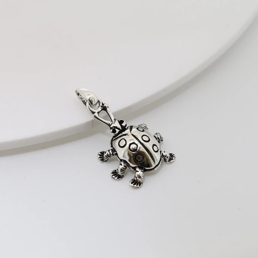 Pure Silver Ladybug Pendant - Made With 925 Pure Silver