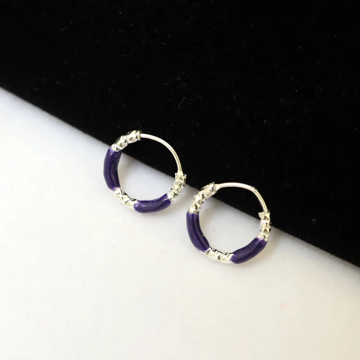 Lime Twist Silver Hoop Earrings - Made With Pure 925 Silver