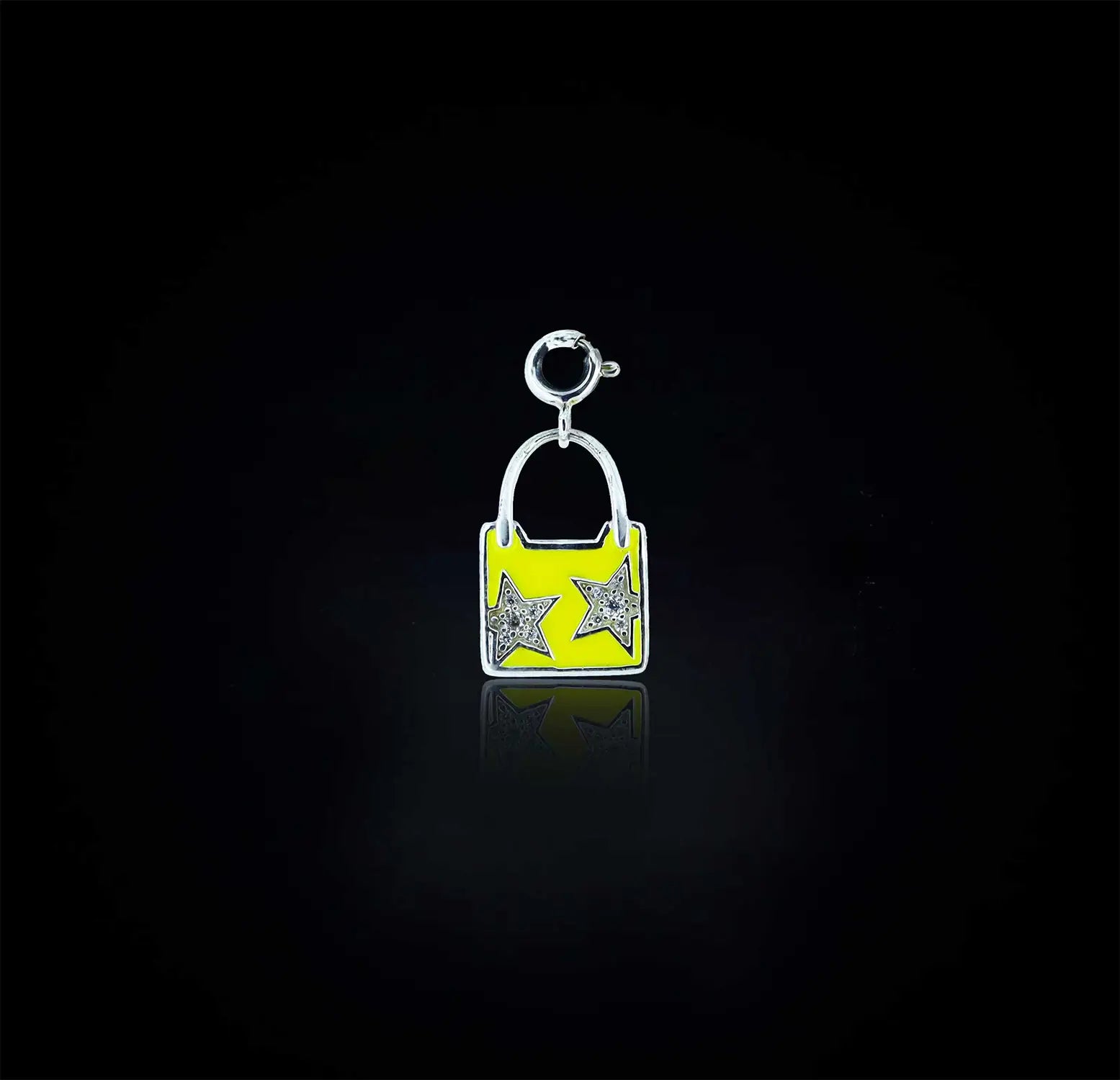 Pure Silver Pendent with Star Accents- Made With Pure 925 Silver