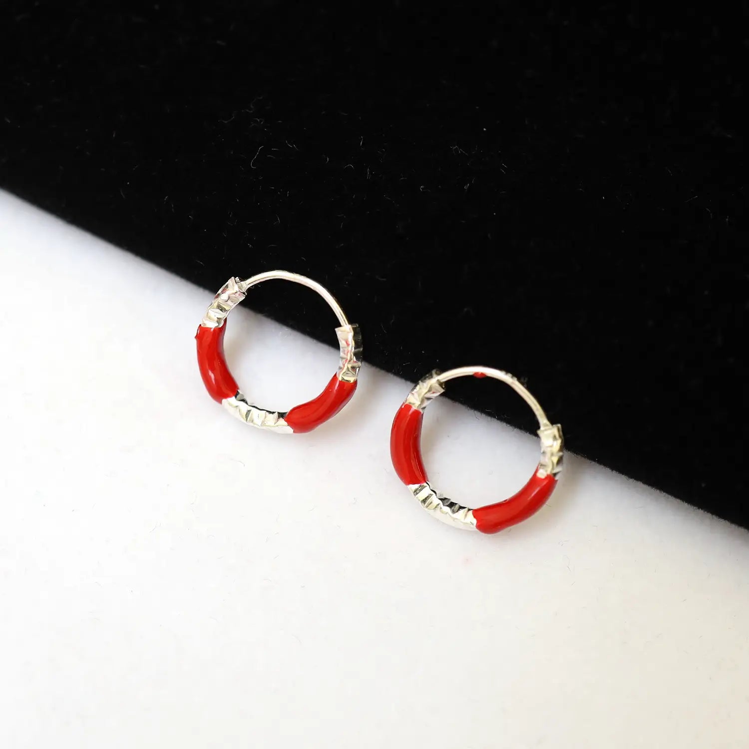 Lime Twist Silver Hoop Earrings - Made With Pure 925 Silver