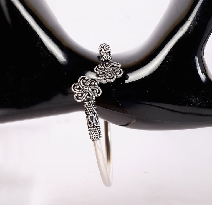 Antique Floral Silver Bracelets- Made With Pure 925 Silver