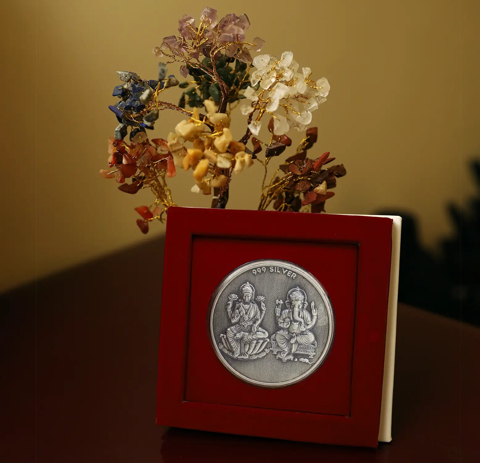 Lakshmi Ganesha Pure Silver Coin  - Made With Pure 925 Silver