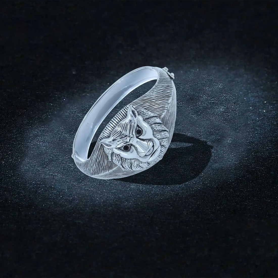 Regal Face Head Silver Kada- Made With Pure 925 Silver