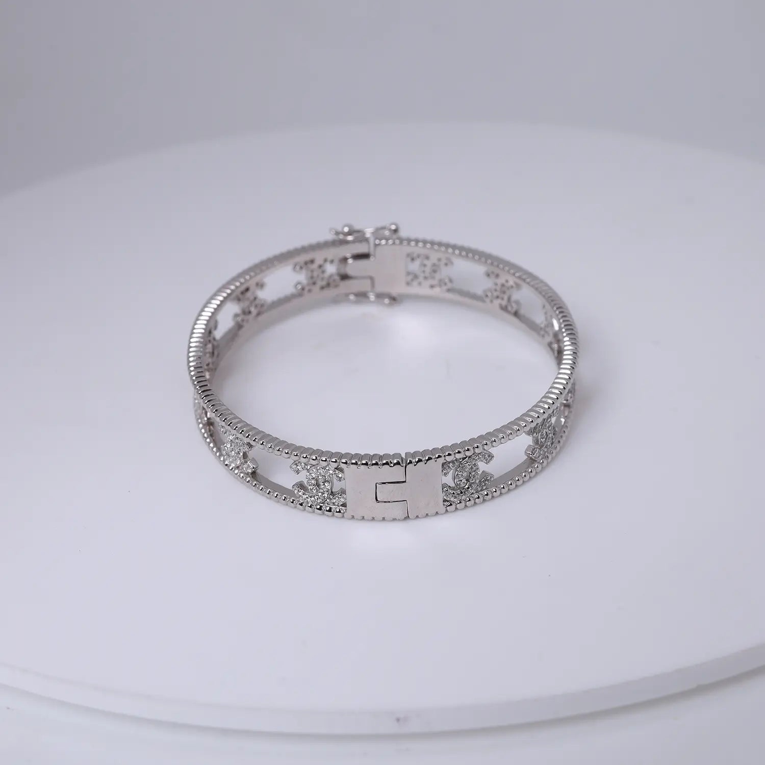 Luxury Pure Silver CZ Designer Bracelet - Made With Pure 925 Silver
