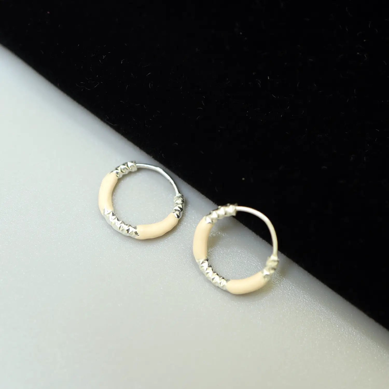 Lime Twist Silver Hoop Earrings - Made With Pure 925 Silver