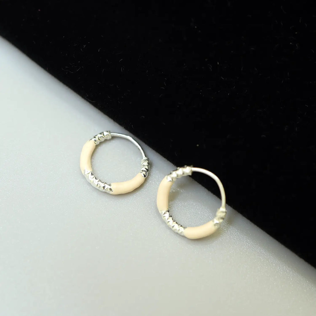Lime Twist Silver Hoop Earrings - Made With Pure 925 Silver