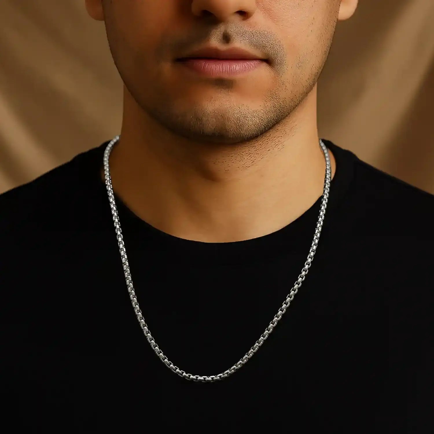 Sterling Silver Rolo Chain for Men- Made With Pure 925 Silver