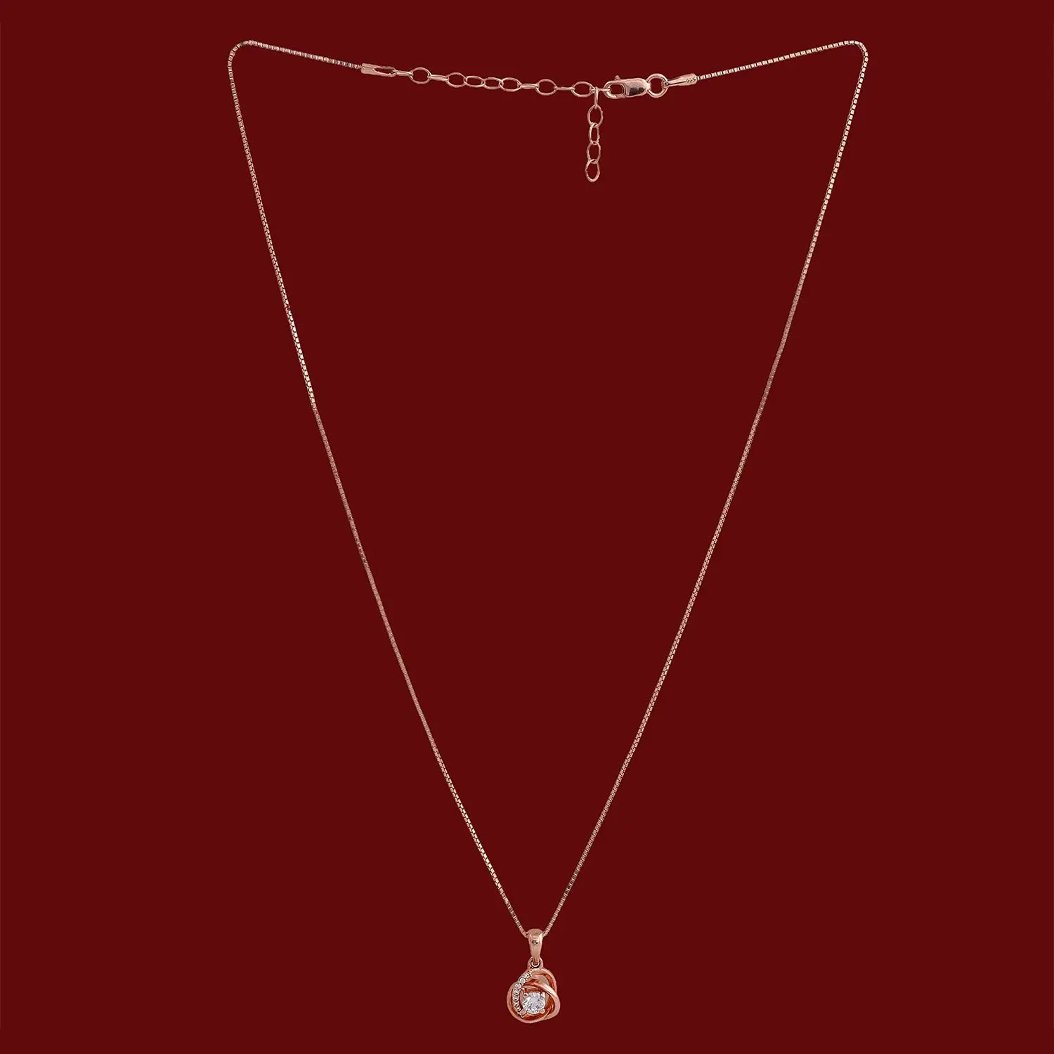 Eternal Bloom Rose Gold Pendant- Made With Pure 925 Silver