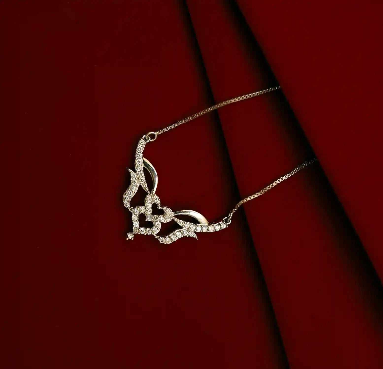Twin Heart Pure Silver Mangalsutra - Made With Pure 925 Silver