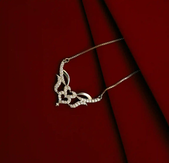 Twin Heart Pure Silver Mangalsutra - Made With Pure 925 Silver