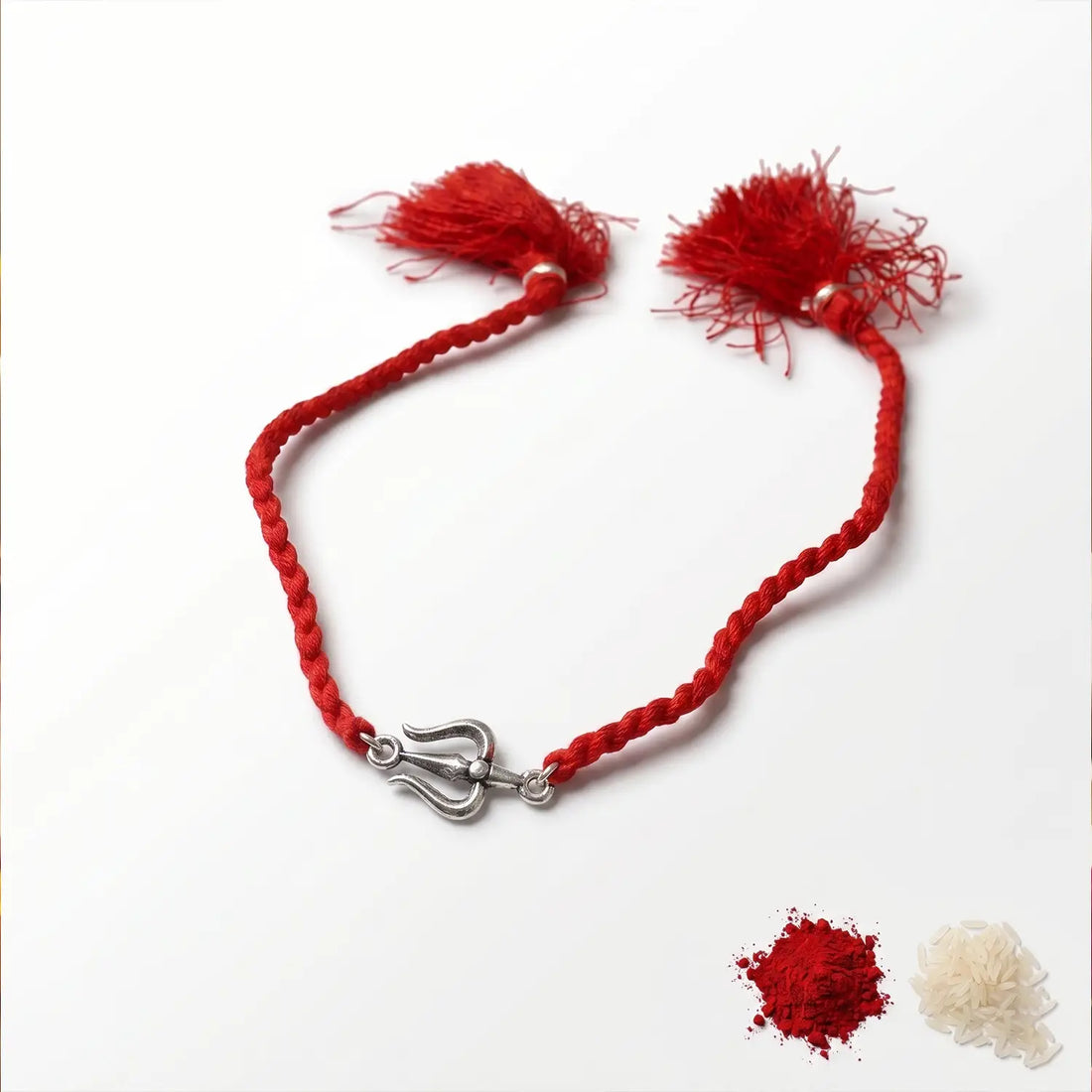 Trishul Divine Silver Rakhi - Made With Pure 925 Silver