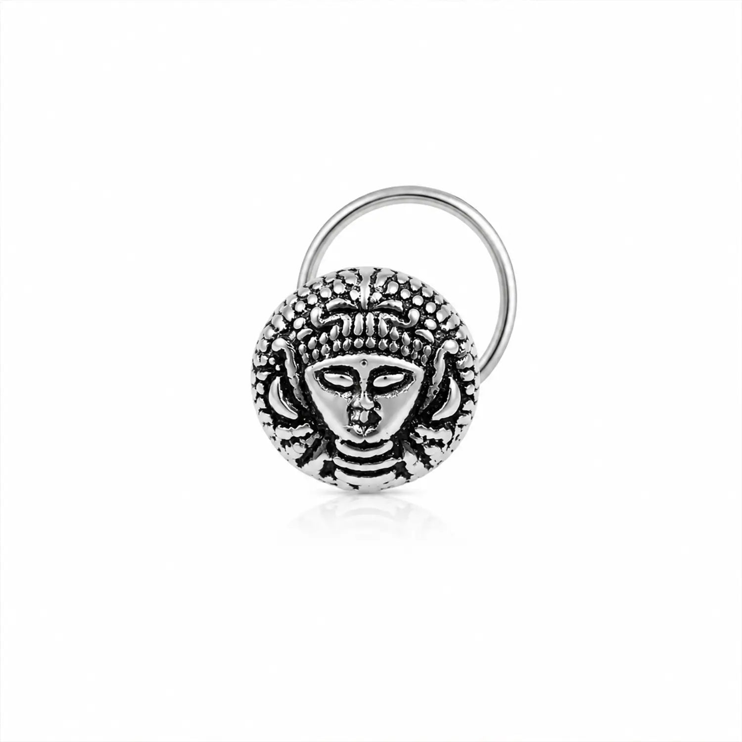Tribal Elegance Oxidised Silver Nose Pin- Made With Pure 925 Silver