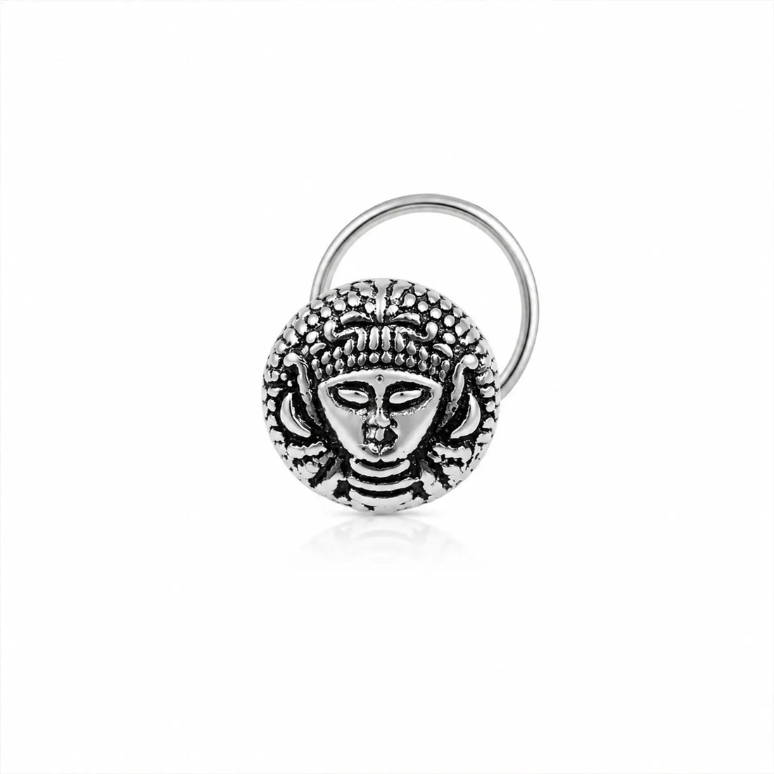 Tribal Elegance Oxidised Silver Nose Pin- Made With Pure 925 Silver