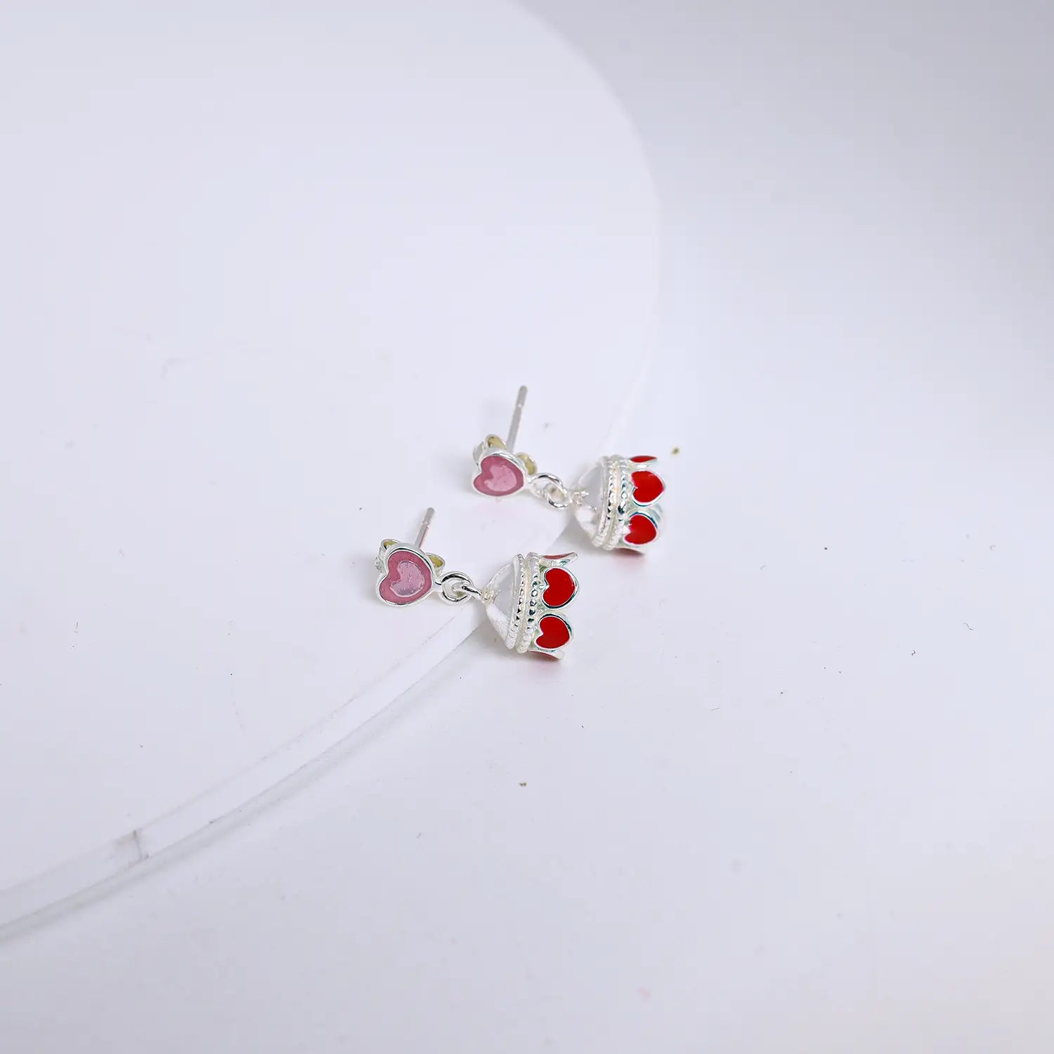 Romantic Heart Drop Pure Silver Jhumki Earrings- Made With Pure 925 Silver