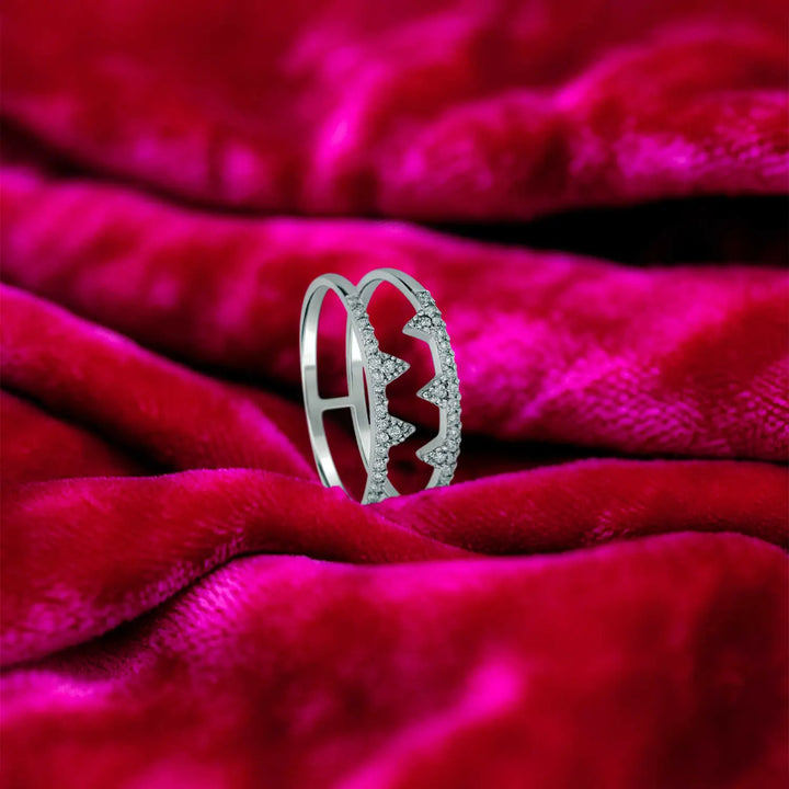 Double Band Pure Silver Ring - Made With Pure 925 Silver