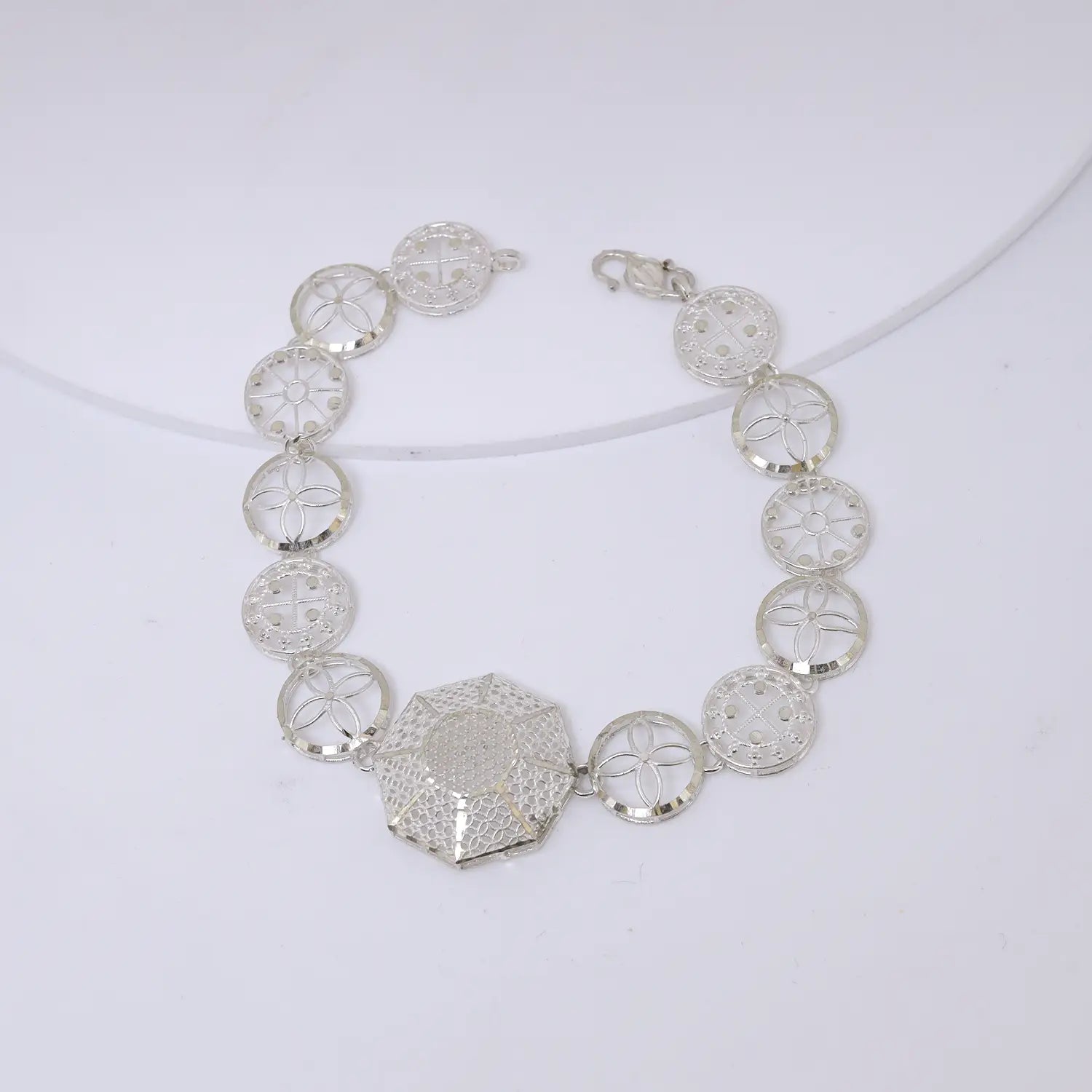 Celestia Bloom Silver Bracelet - Made With Pure 925 Silver