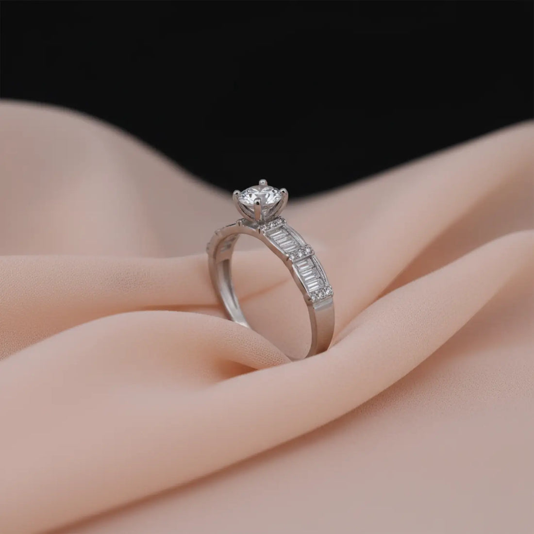 Celeste Sparkle Silver Solitaire Ring - Made With Pure 925 Silver