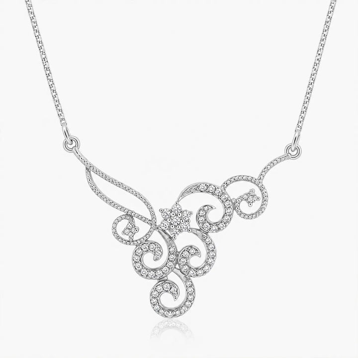 Elegant Swirl Pure Silver Mangalsutra - Made With Pure 925 Silver