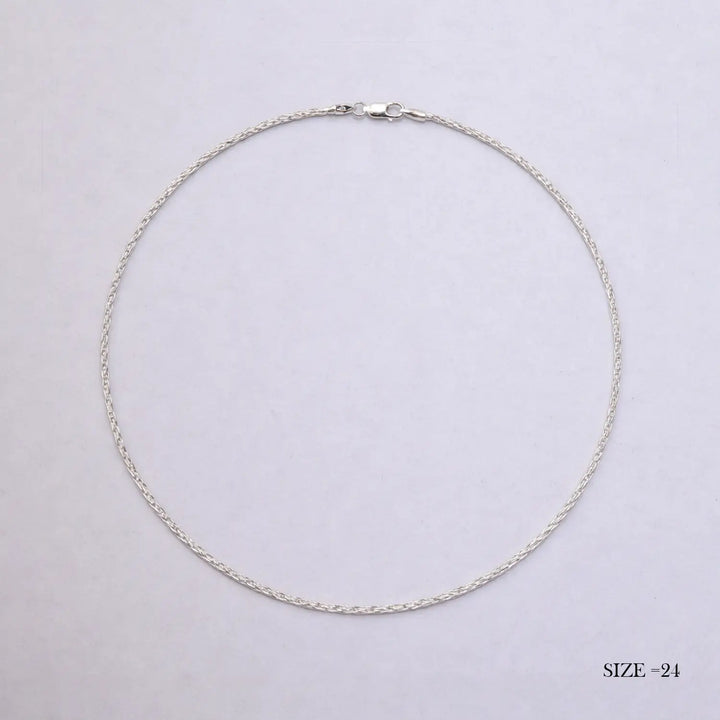 Elegant Twist Silver Chain - Made With Pure 925 Silver
