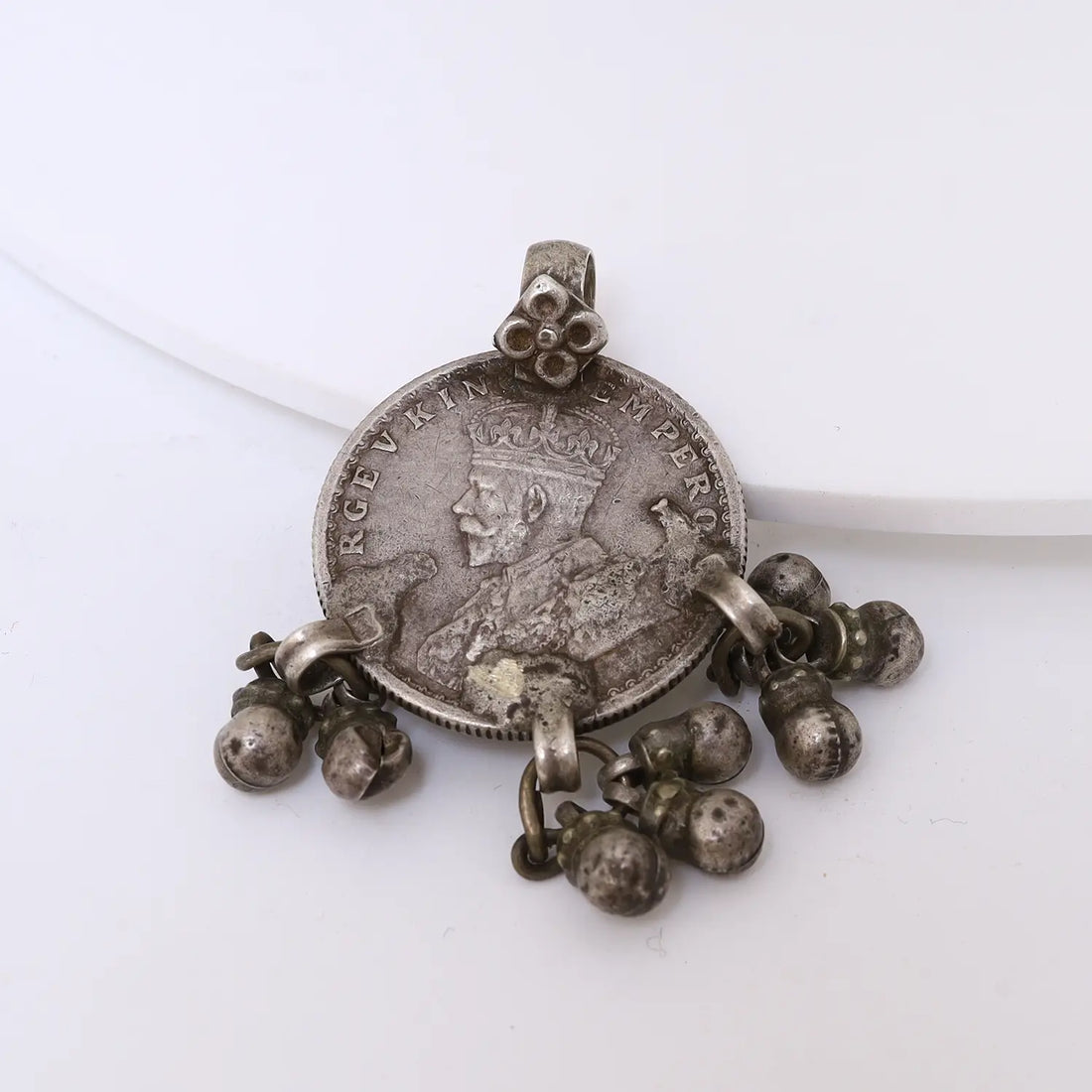 Vintage Royal Coin Ghungroo Pure Silver Pendant - Made With Pure 925 Silver