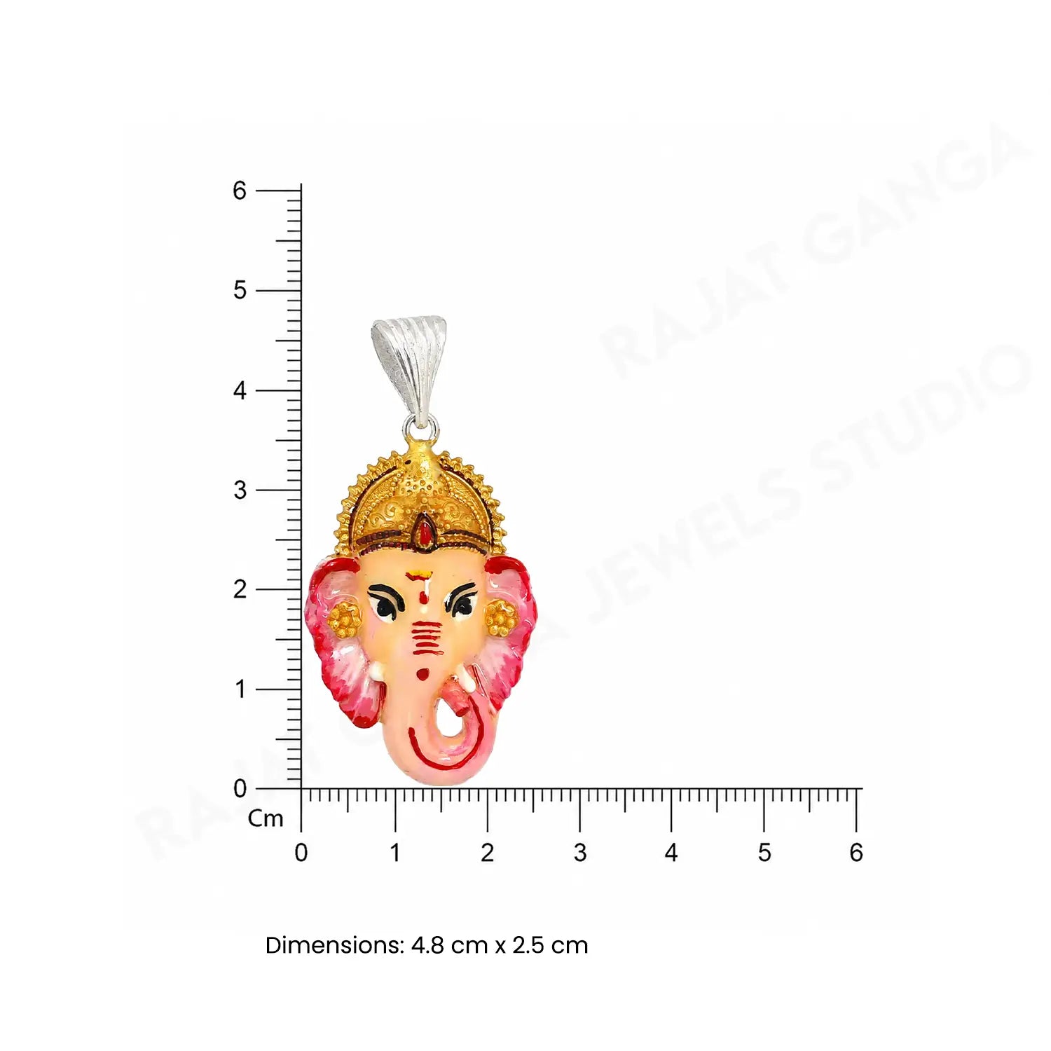 Divine Lord Ganesha Silver Pendant - Made With Pure 925 Silver