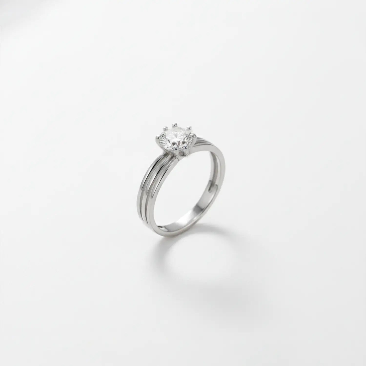 Classic Solitaire Sterling Silver Ring - Made With Pure 925 Silver