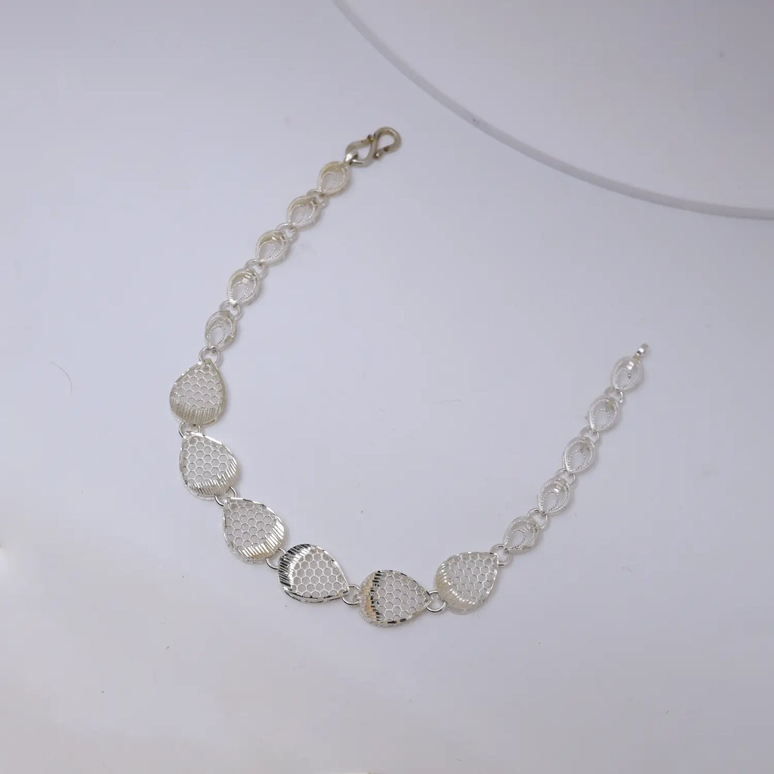 HoneyDrop Elegance Silver Bracelet - Made With Pure 925 Silver