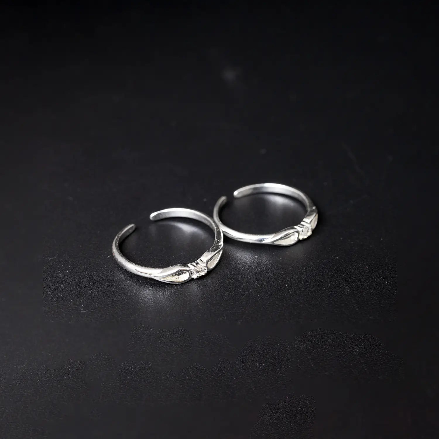 Elegant Infinity Sparkle Toe Rings- Made With Pure 925 Silver