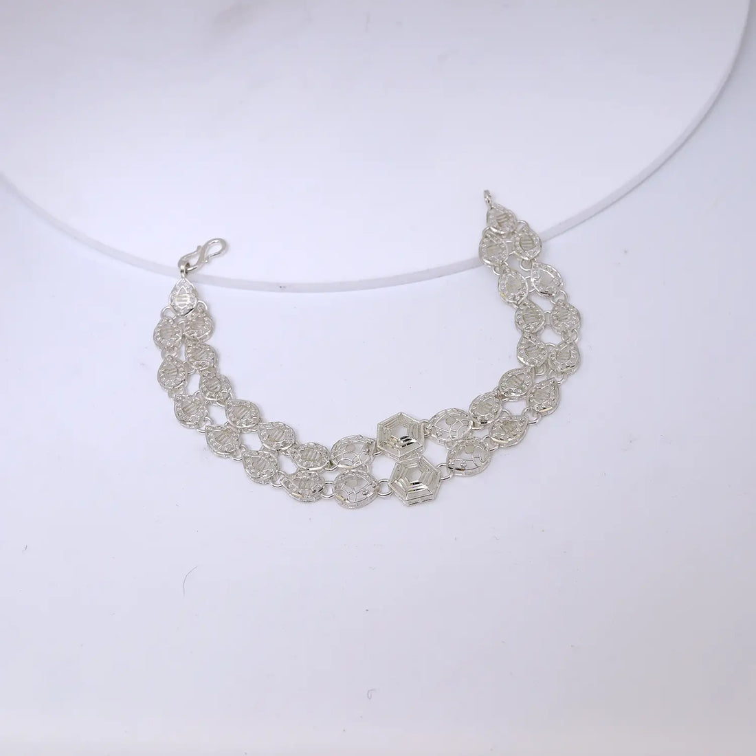 HexaBloom Silver Bracelet - Made With Pure 925 Silver