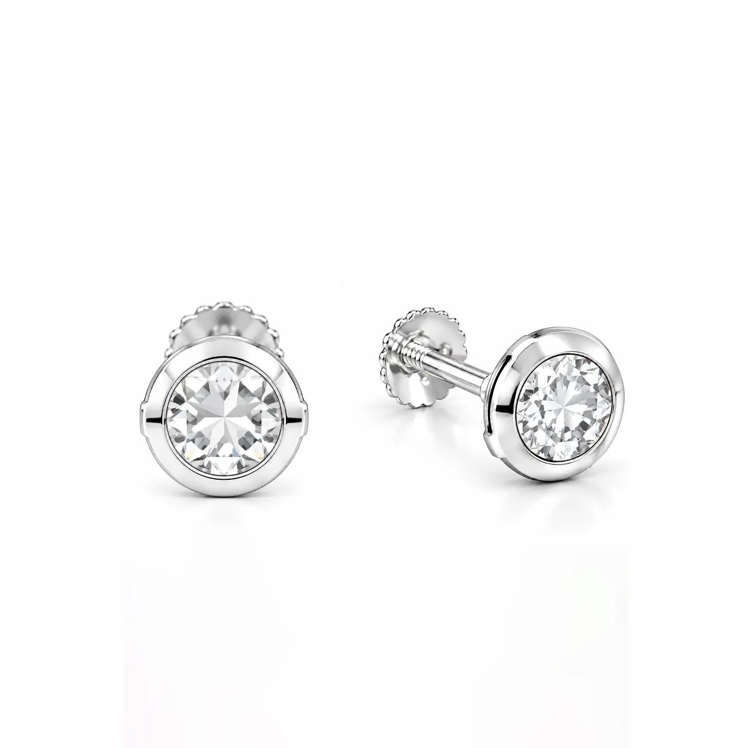 Classic Black Stone Silver Stud Earrings for Men - Made With Pure 925 Silver