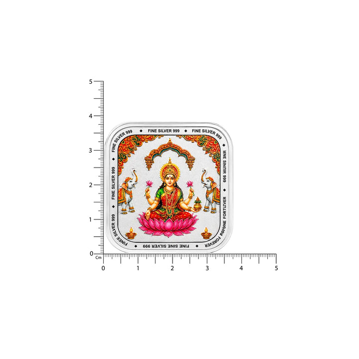 Goddess Lakshmi Fine Silver Coin - Made With Pure 925 Silver